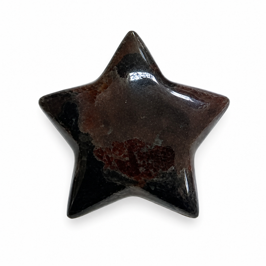 Garnet & Arfvedsonite Mini Stars
