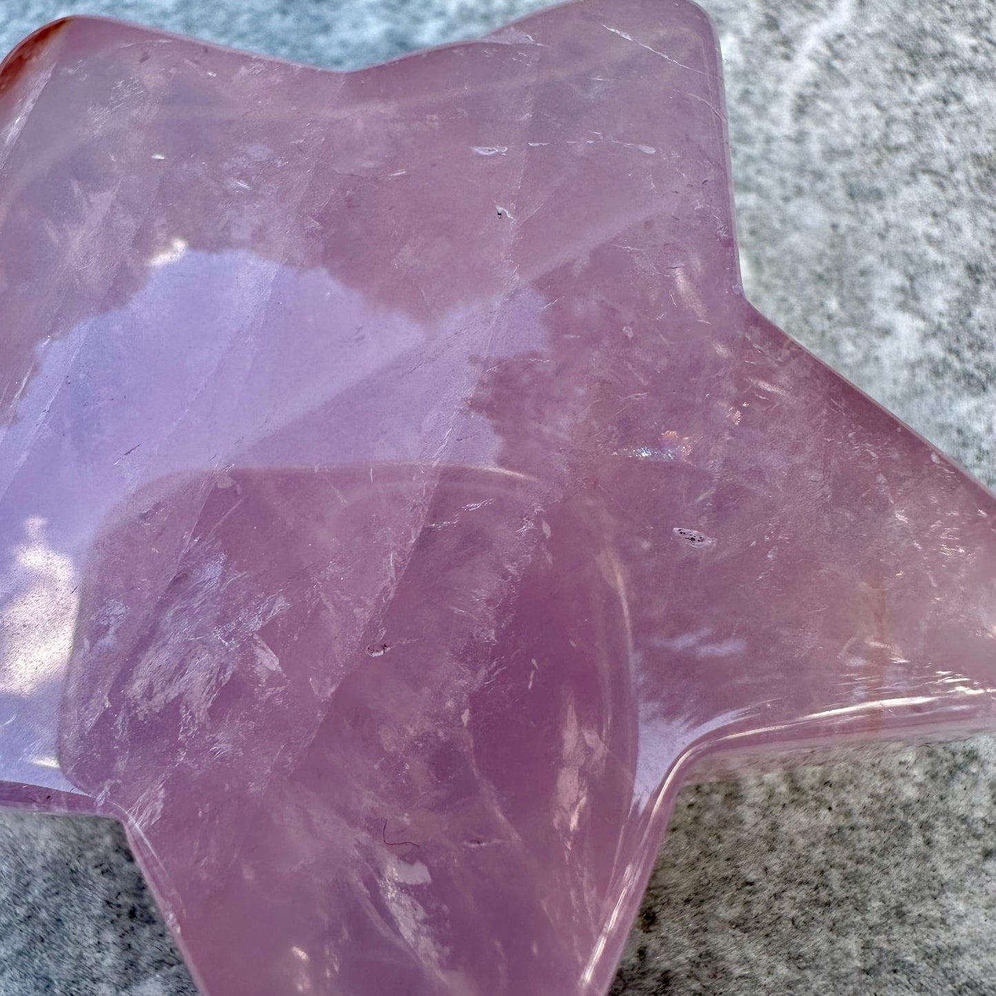 Star Rose Quartz Star Carving