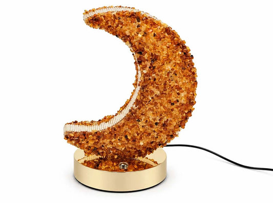 Lamp Moon Amber H19cm