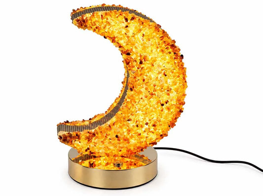 Lamp Moon Amber H19cm
