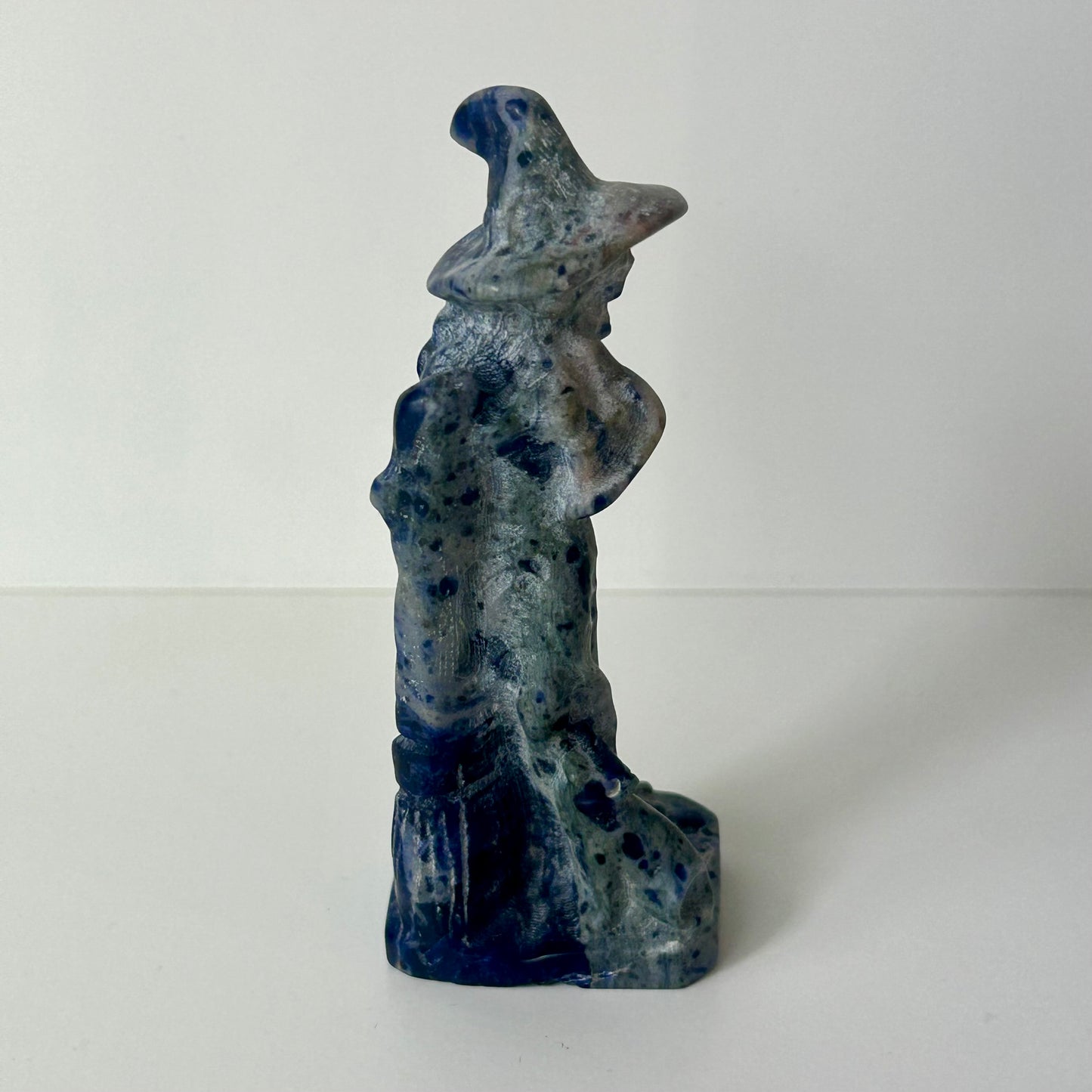 Sodalite Witch With Broom