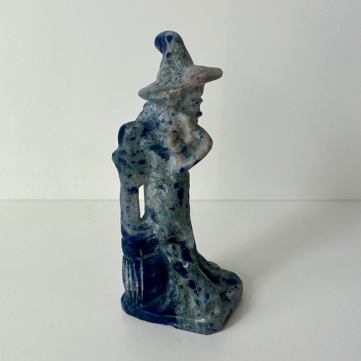 Sodalite Witch With Broom
