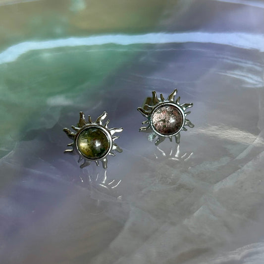 Garden Quartz Sun Stud 925