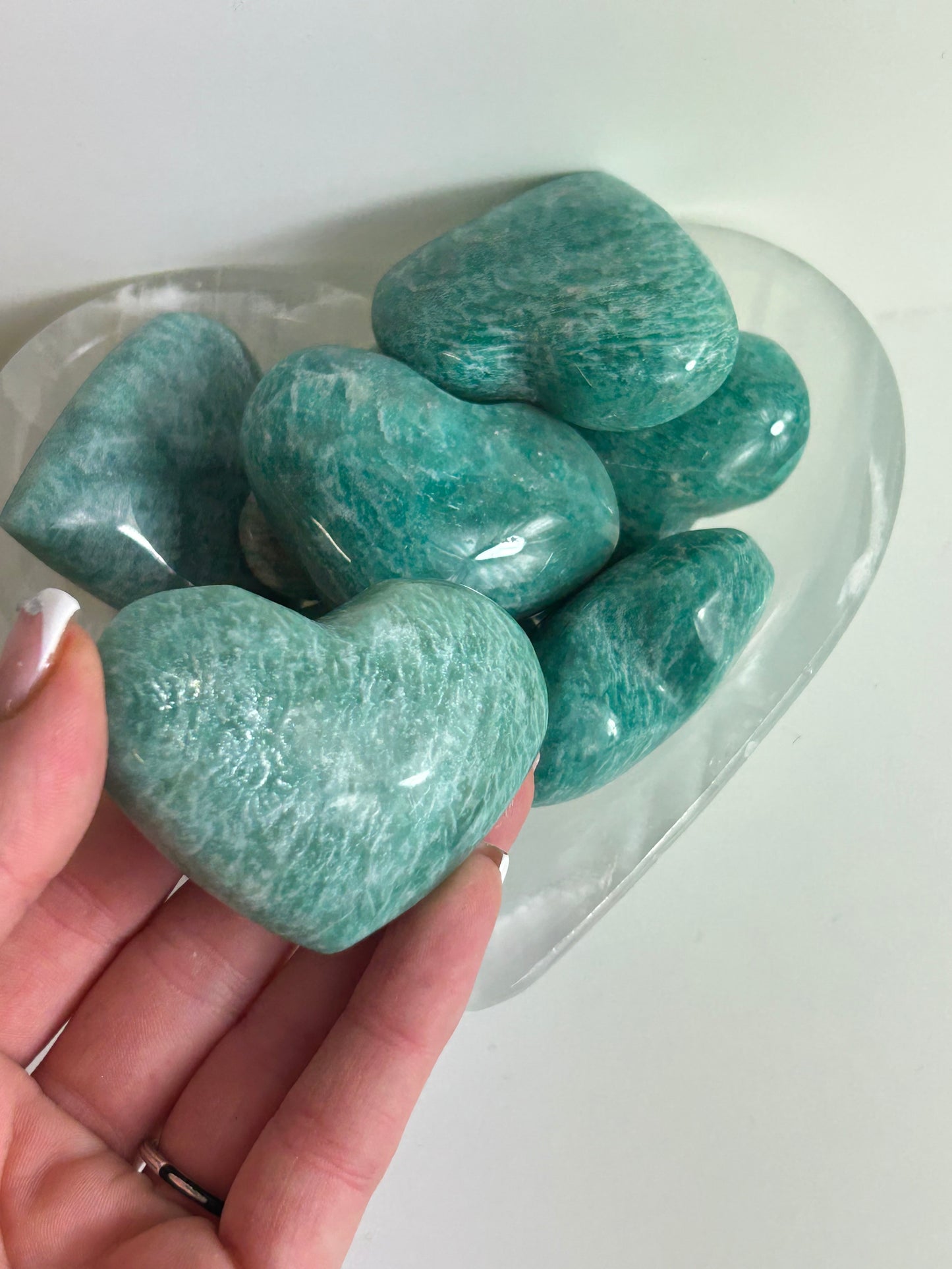 Amazonite Hearts