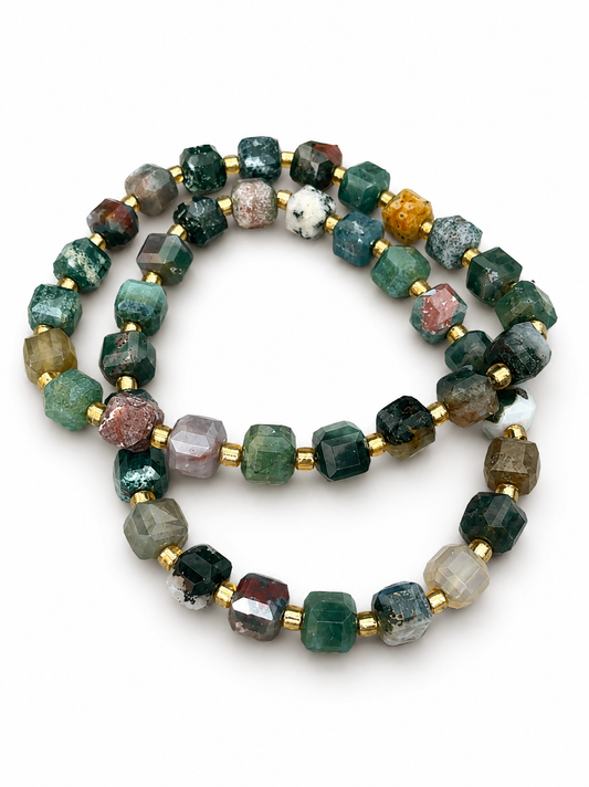 Ocean Jasper Cubed Bracelets
