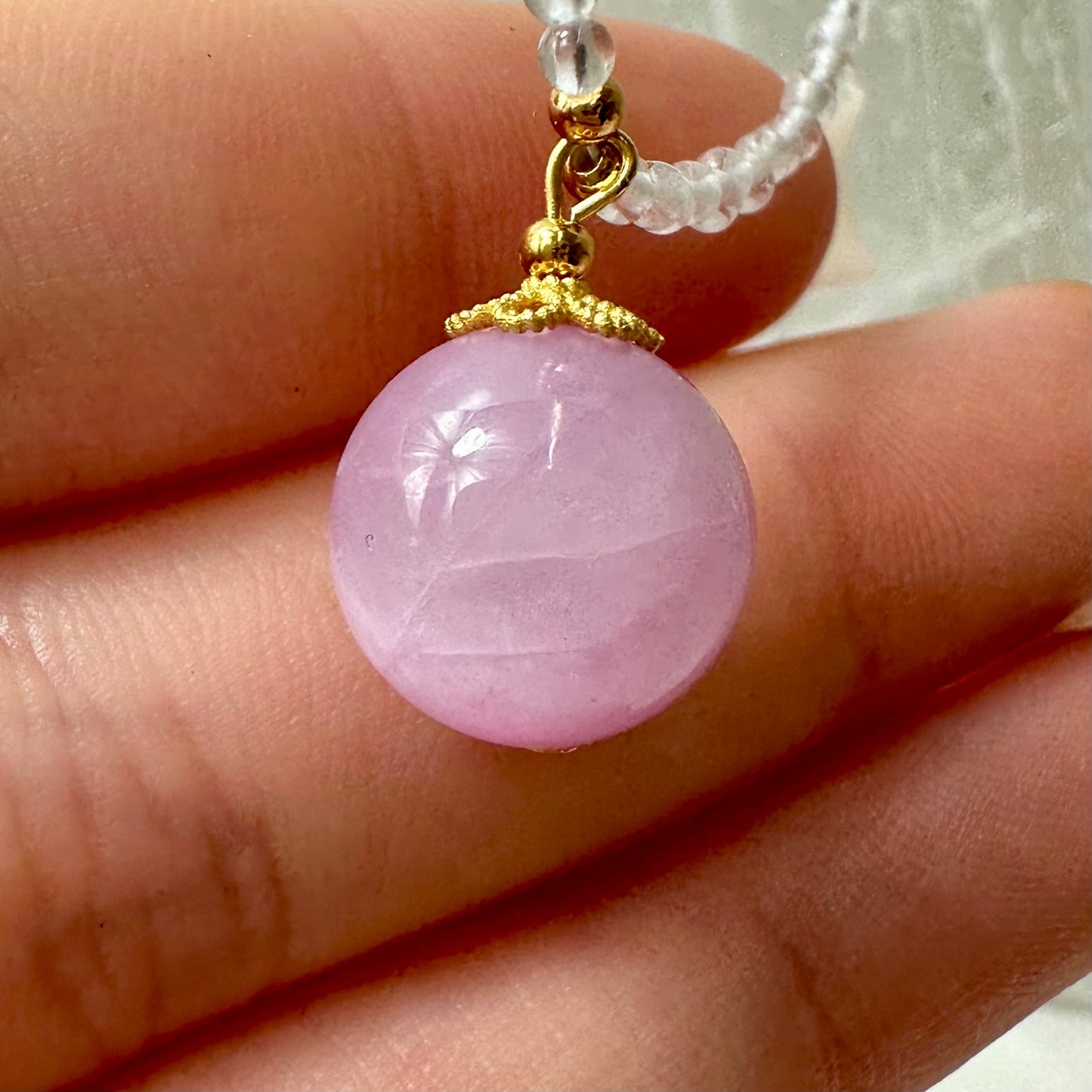 Quartz And Kunzite Bedded Necklace