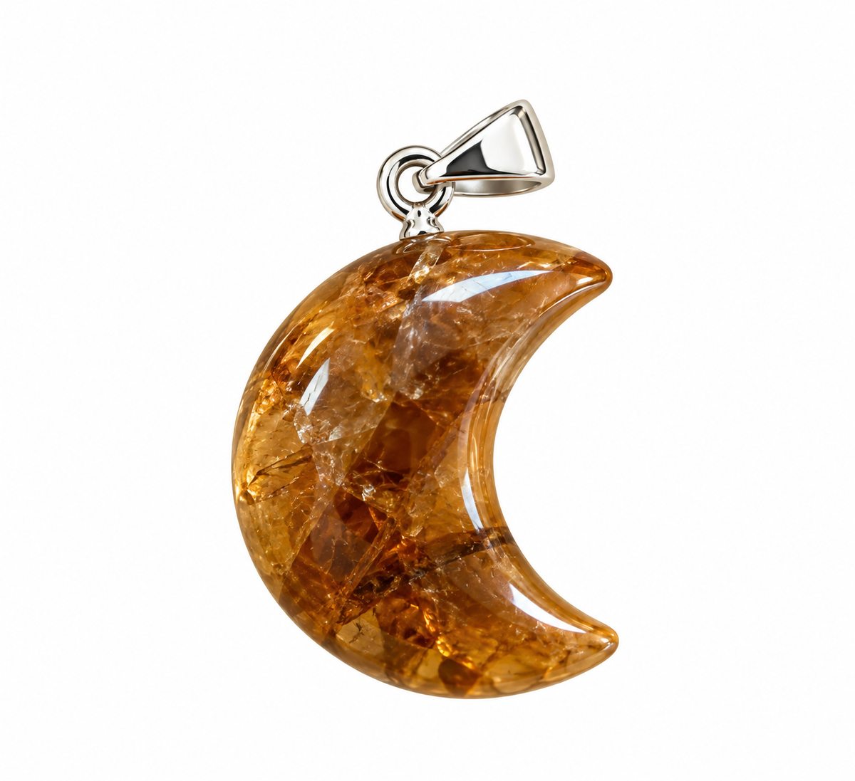 Golden Healer Moon Pendant