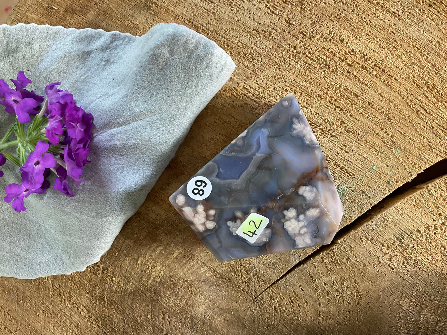 Purple Flower Agate Free Form