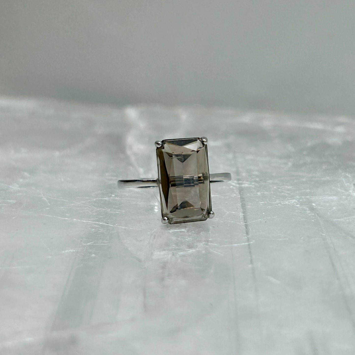 Smokey Quartz Adjustable Ring
