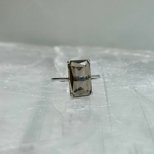 Smokey Quartz Adjustable Ring