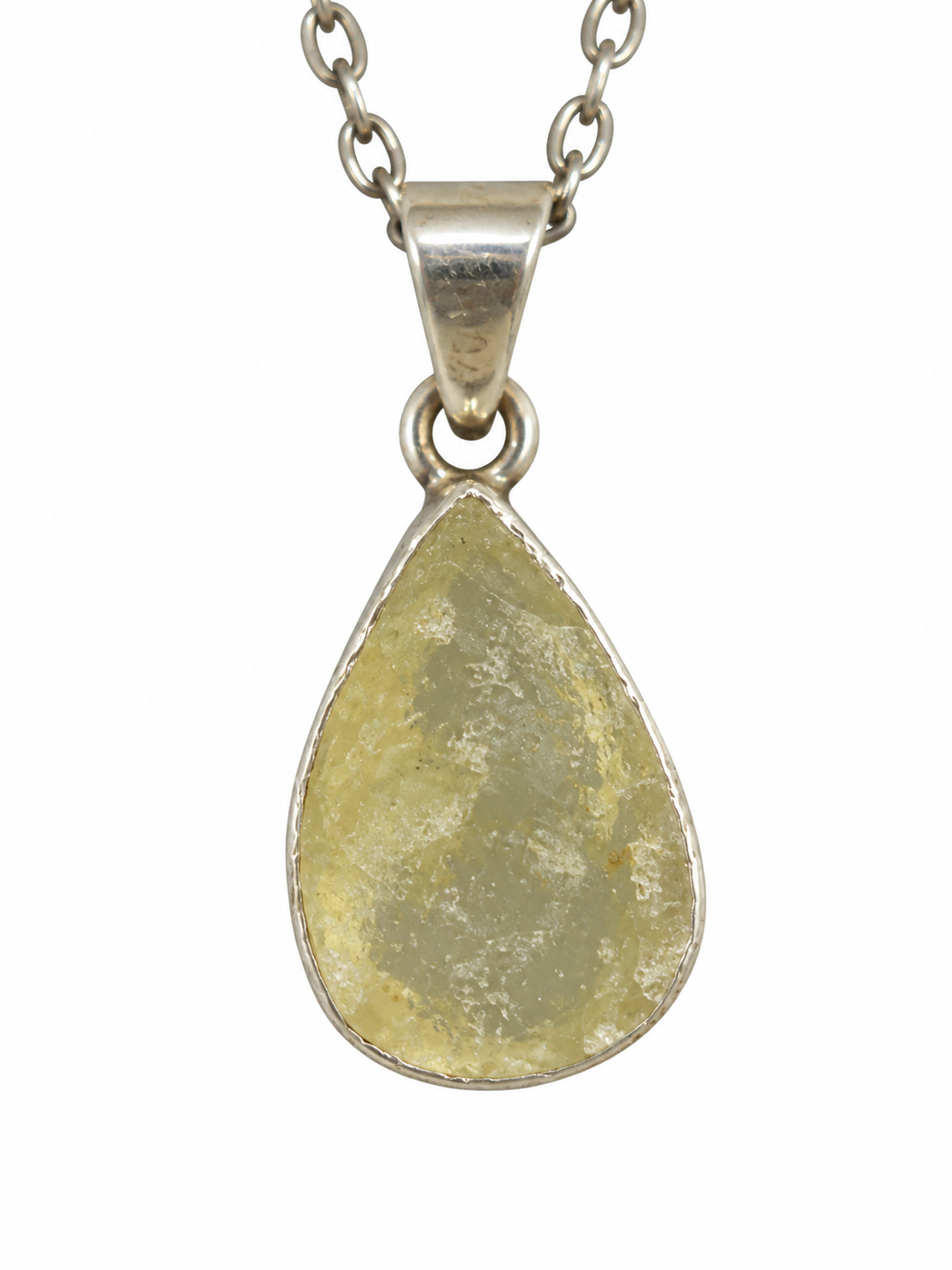 libyan Desert Glass Tear Drop Pendent