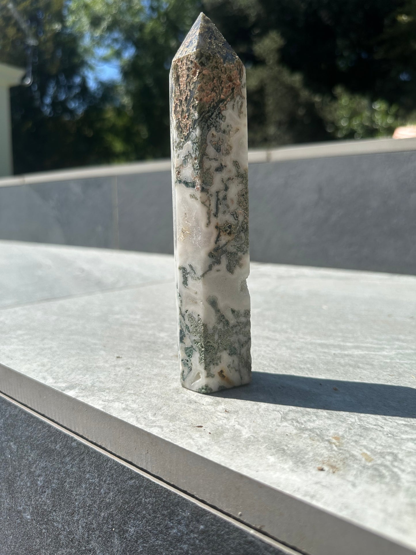Moss agate tower