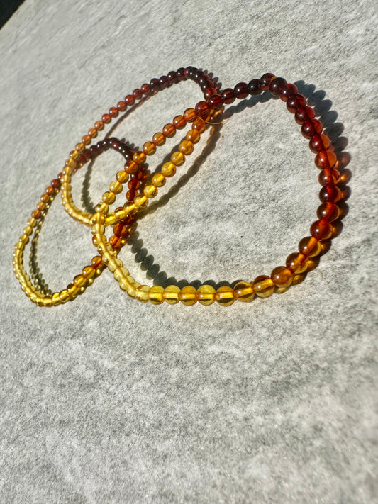 Mixed Amber Bracelets 4mm