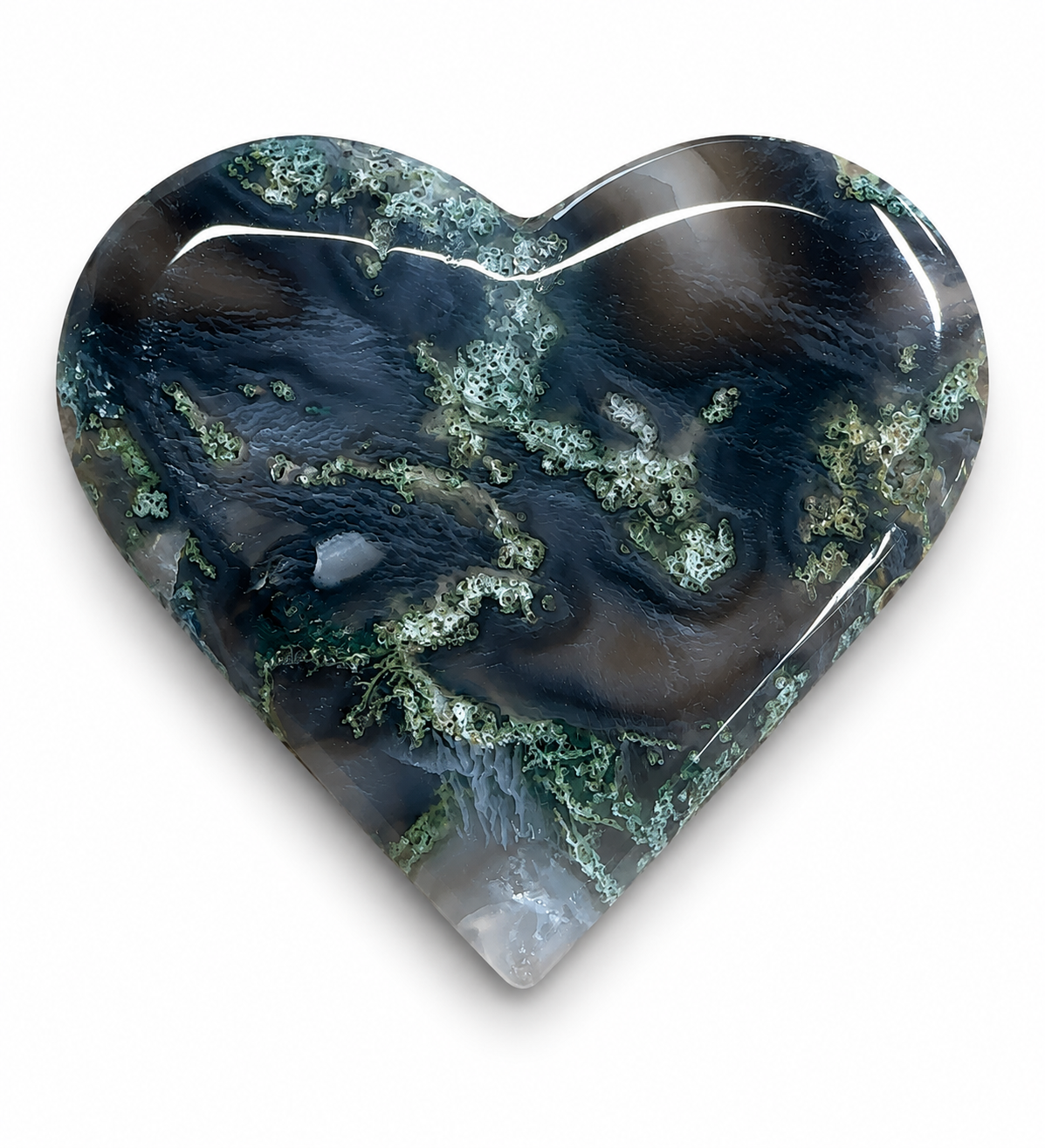 Moss Agate Heart