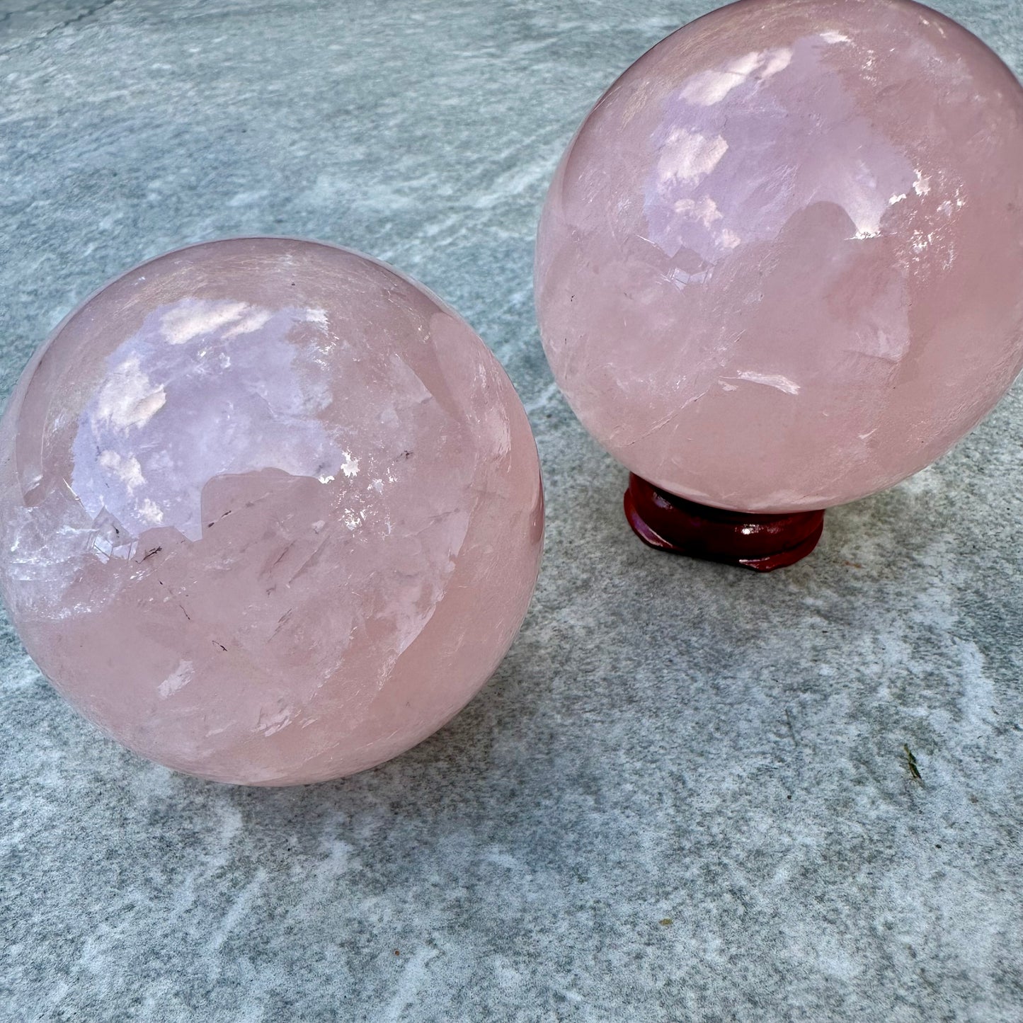 Star Rose Quartz Spheres
