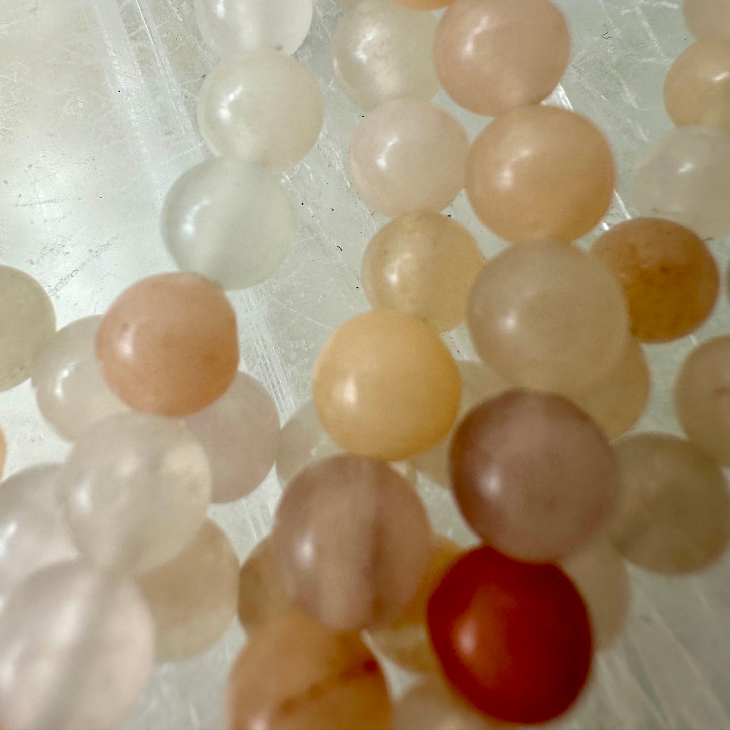 Peach Jade 6mm Bracelets