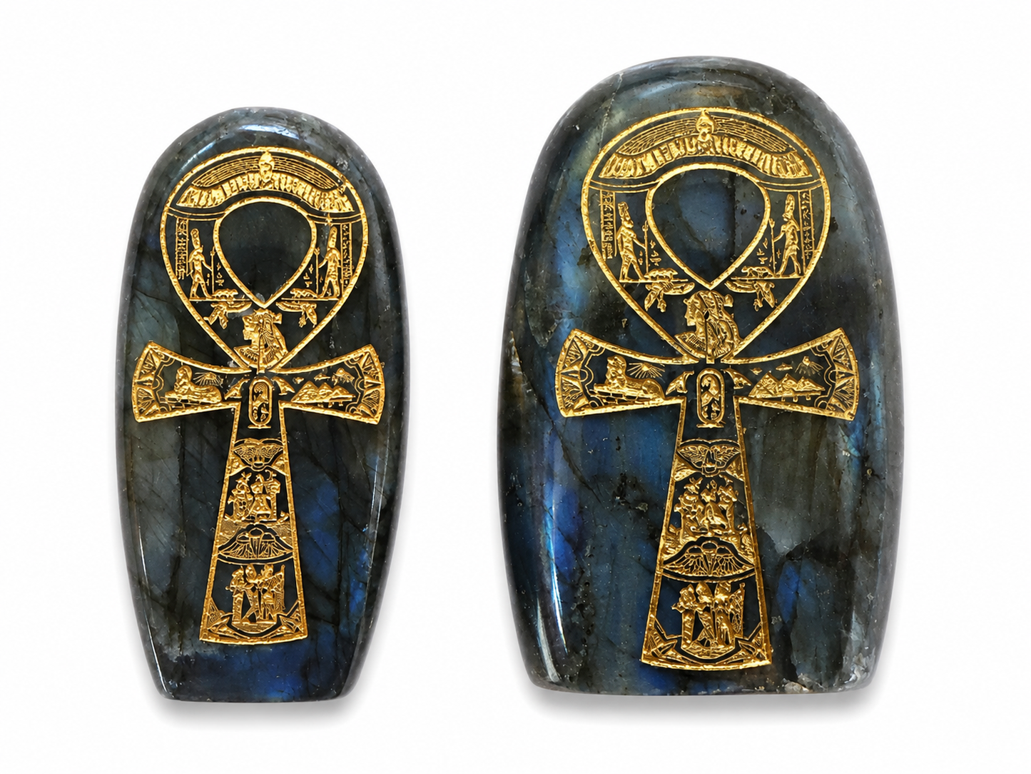 Labradorite Ankh Standing Palm