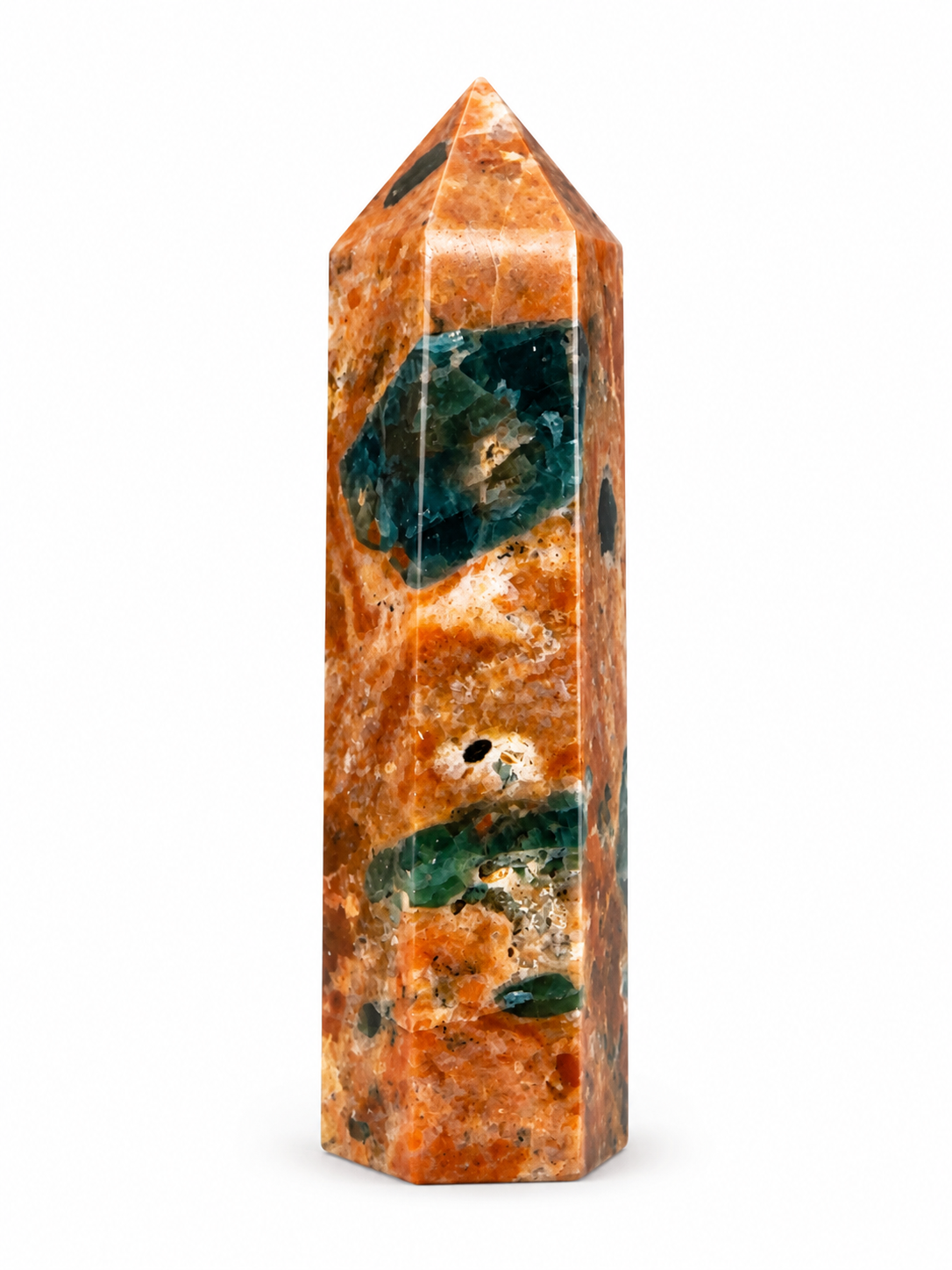 Sunstone & Blue Apatite Towers