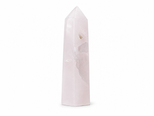 Rose Quartz Tower - Chipped Tip