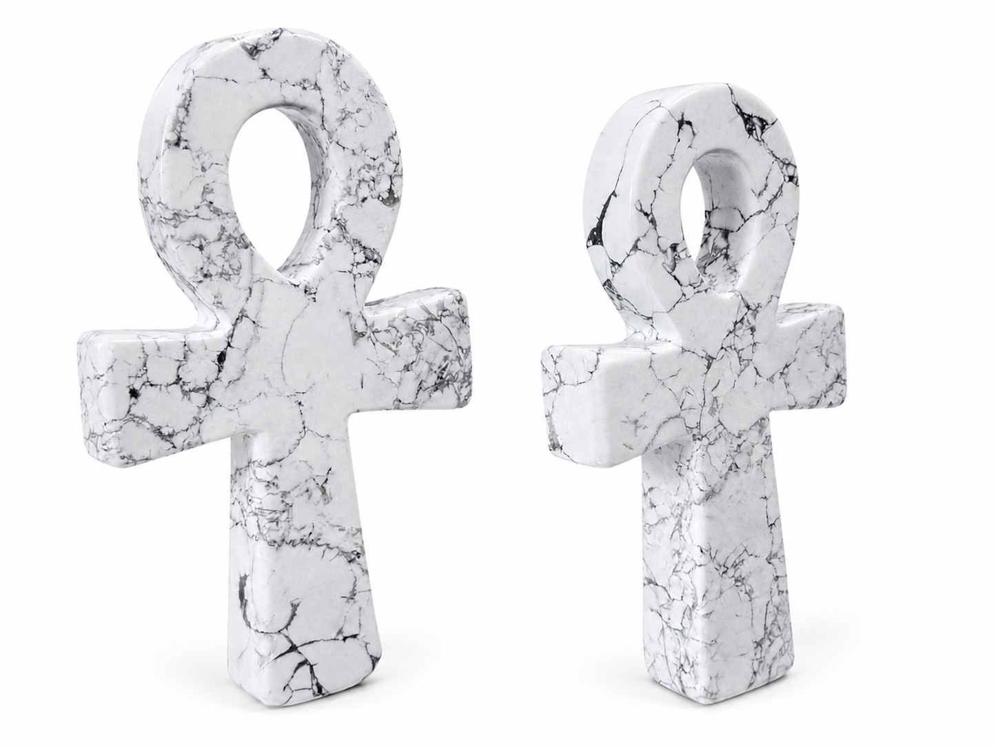 Howlite Ankh