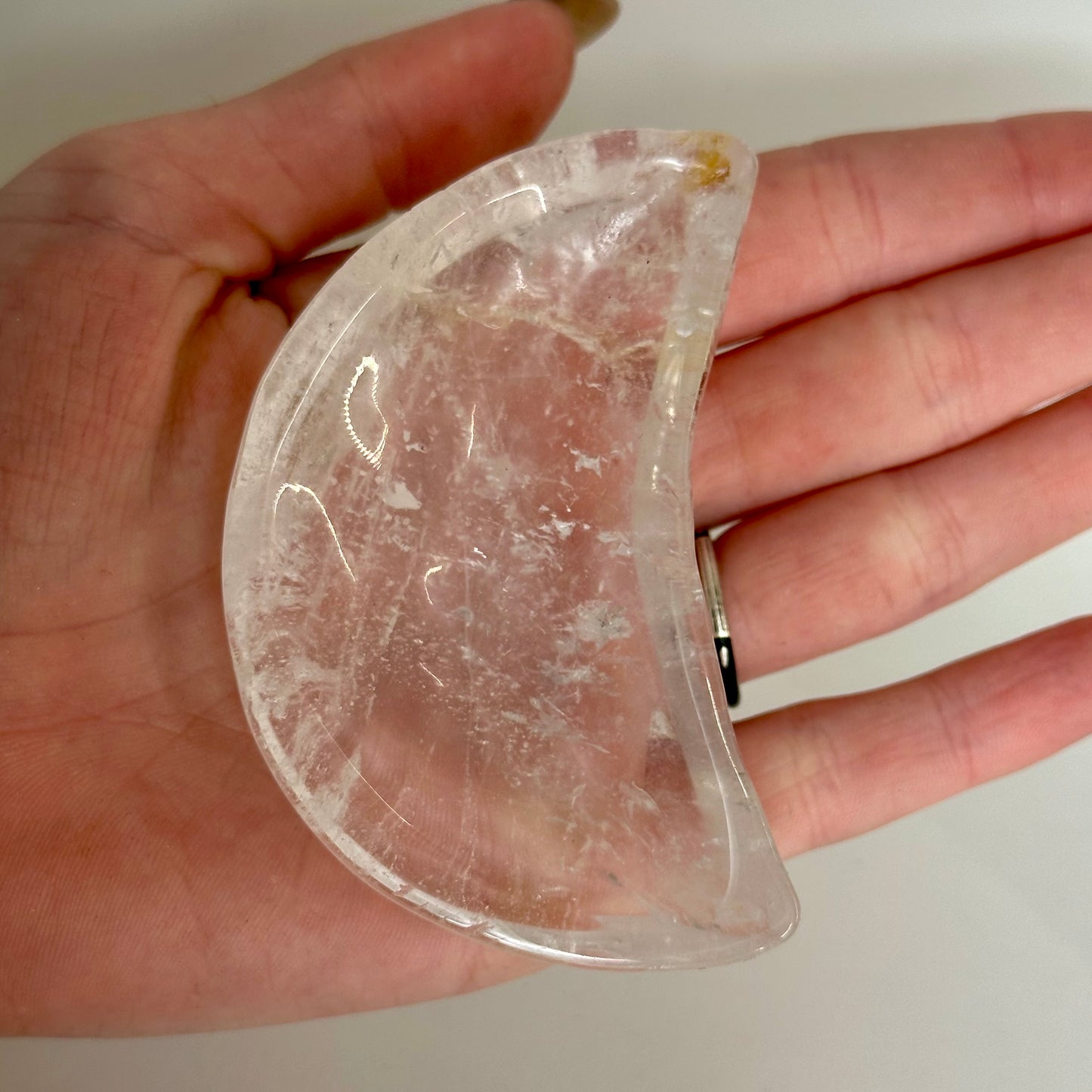 Clear Quartz Moon Bowl