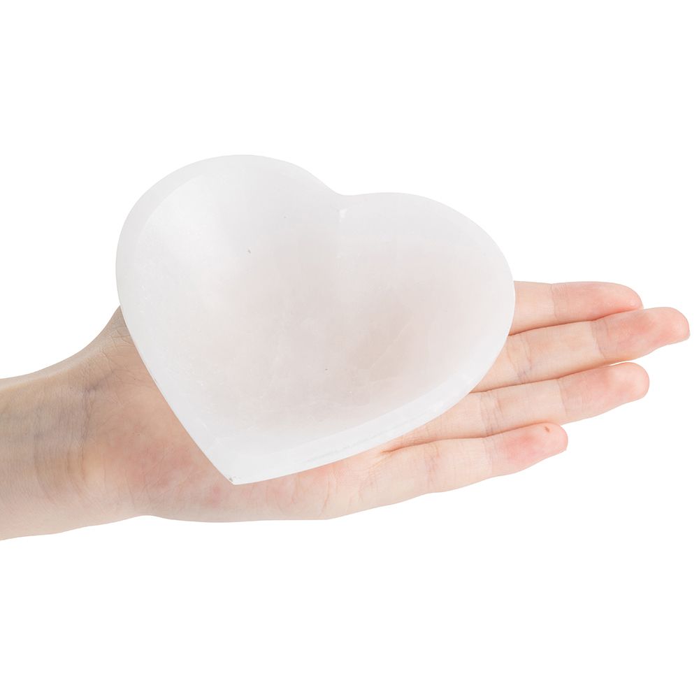 Selenite Heart Bowl 10cm