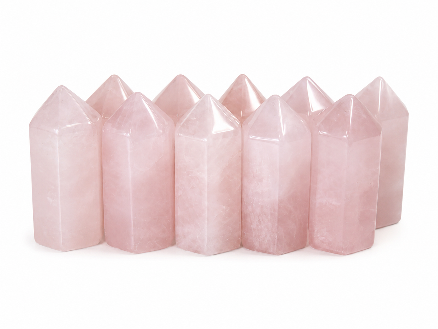 Mini Rose Quartz Towers