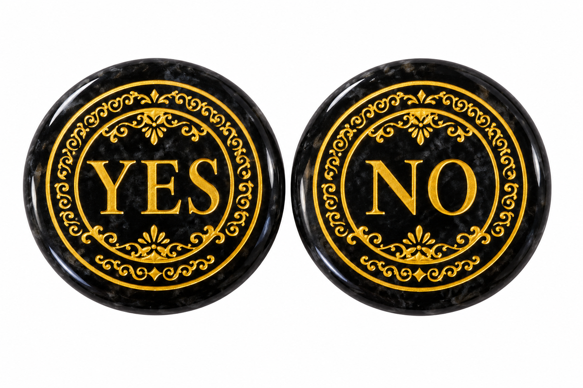 Yes No Coins 2.5cm 7g