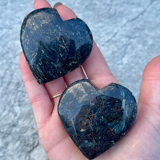 Garnet & Astrophyllite Hearts