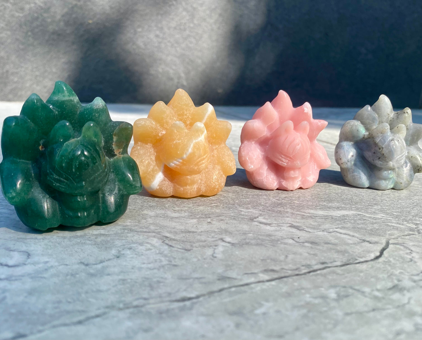Nine Tail Foxes carvings