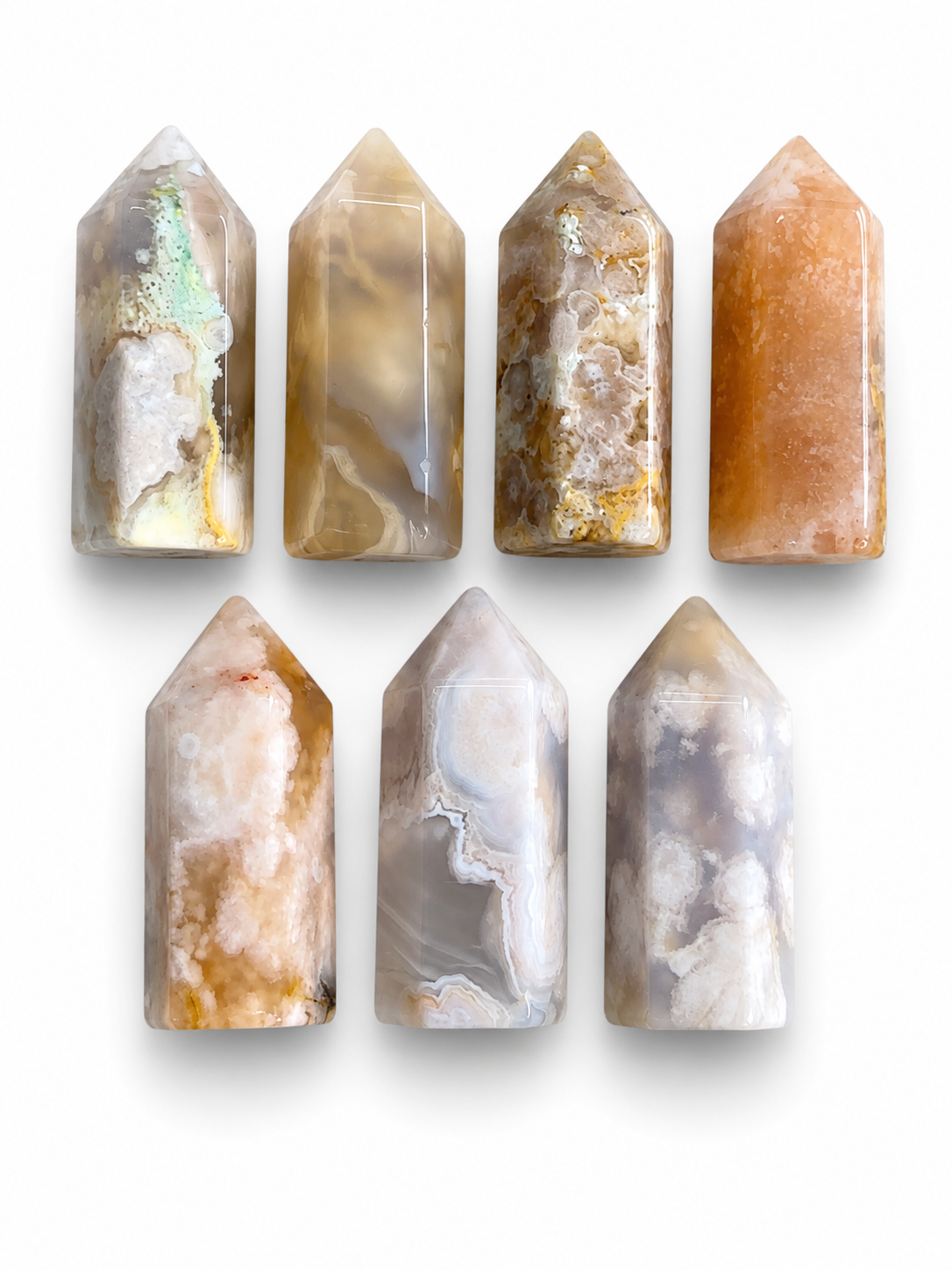 Mini Flower Agate Towers