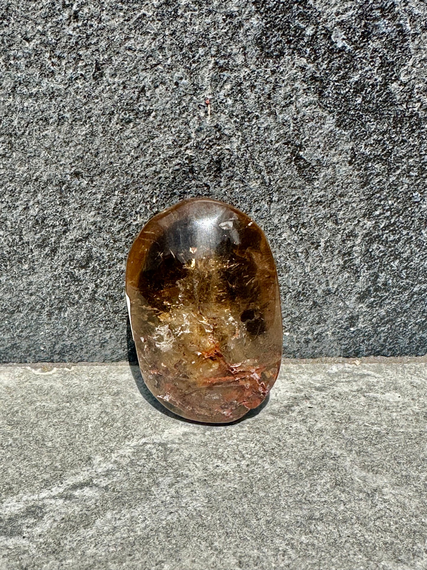 Smoky quartz palm