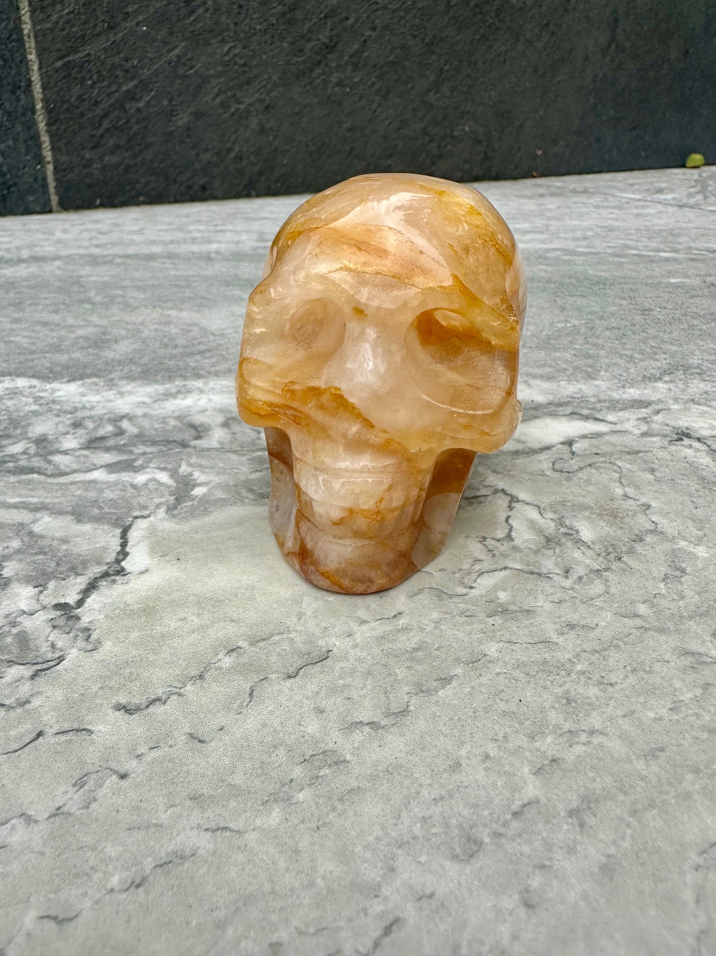 Golden Healer Skull Carving
