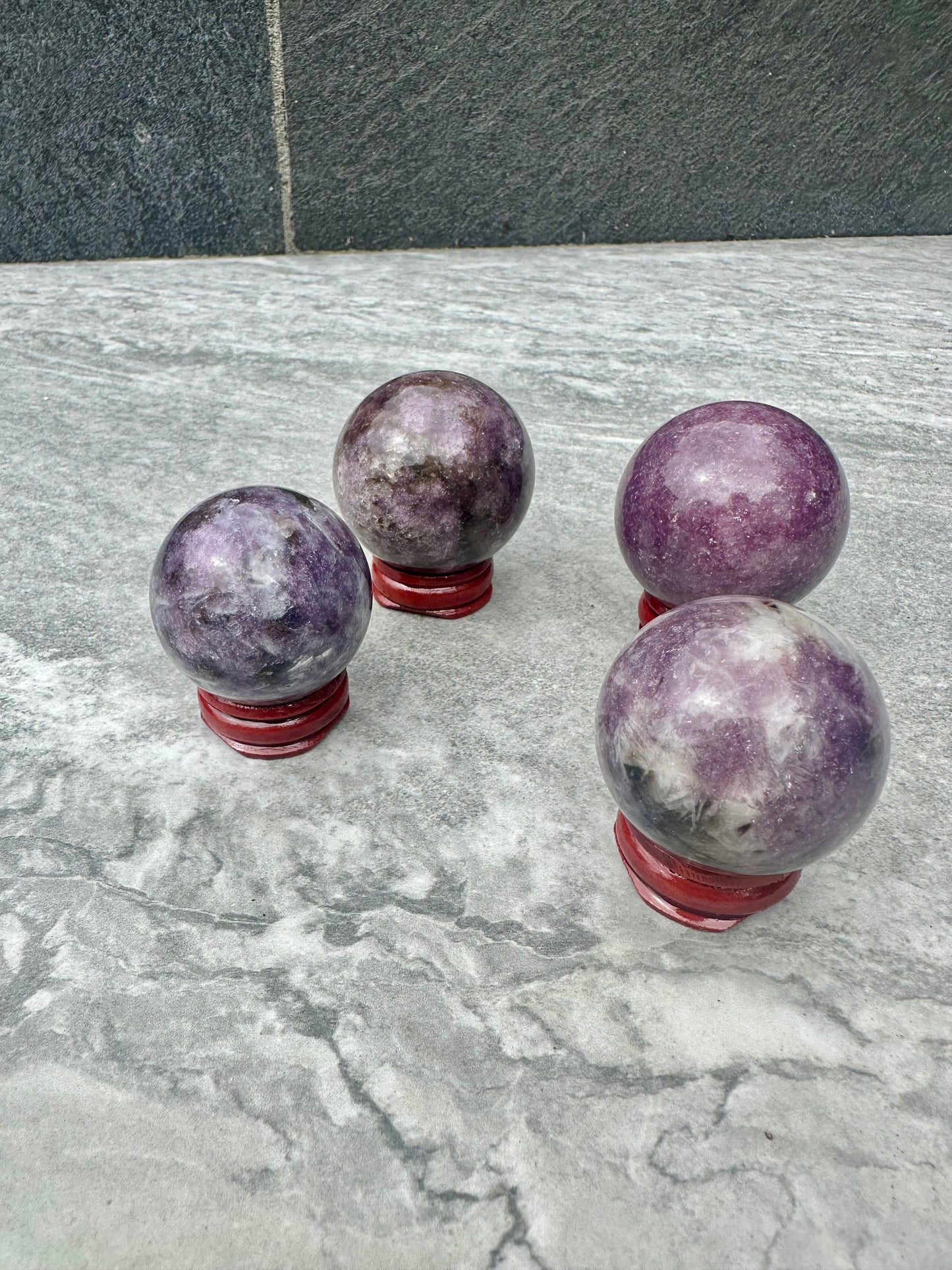Lepidolite spheres