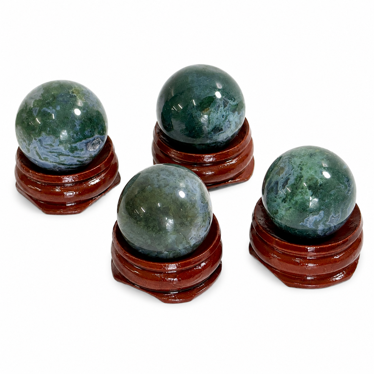 Moss Agate Medium Spheres