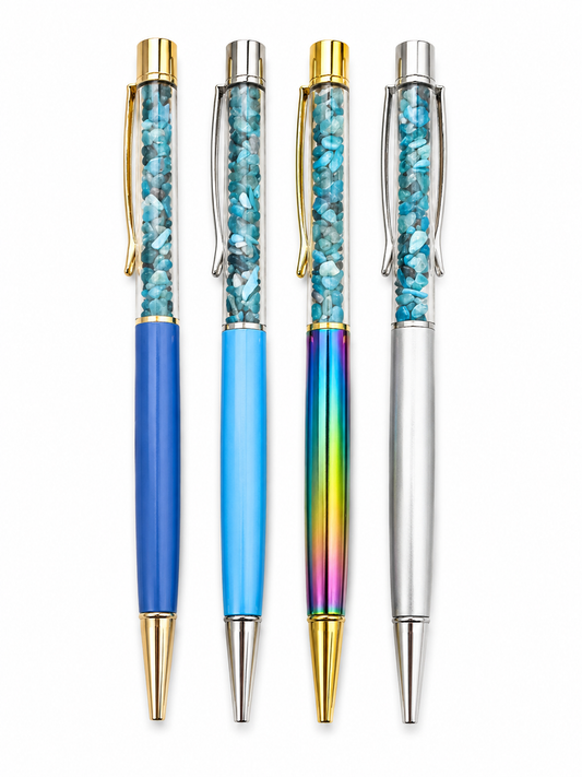 Blue Apatite Crystal Pens
