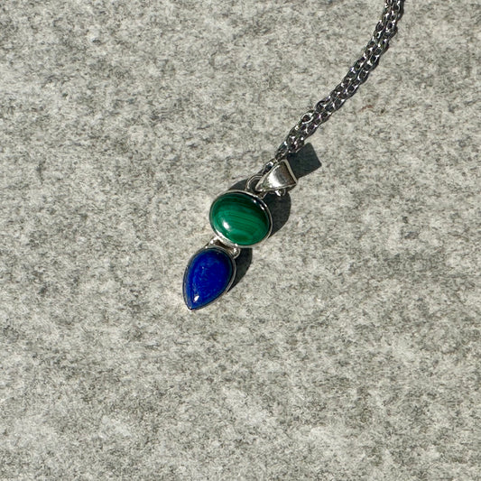 Malachite & Lapis 925 Pendnt