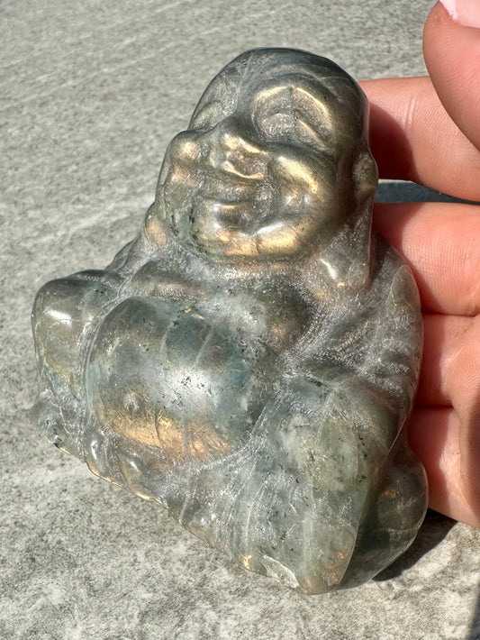 Lab Golden Buddha Carving