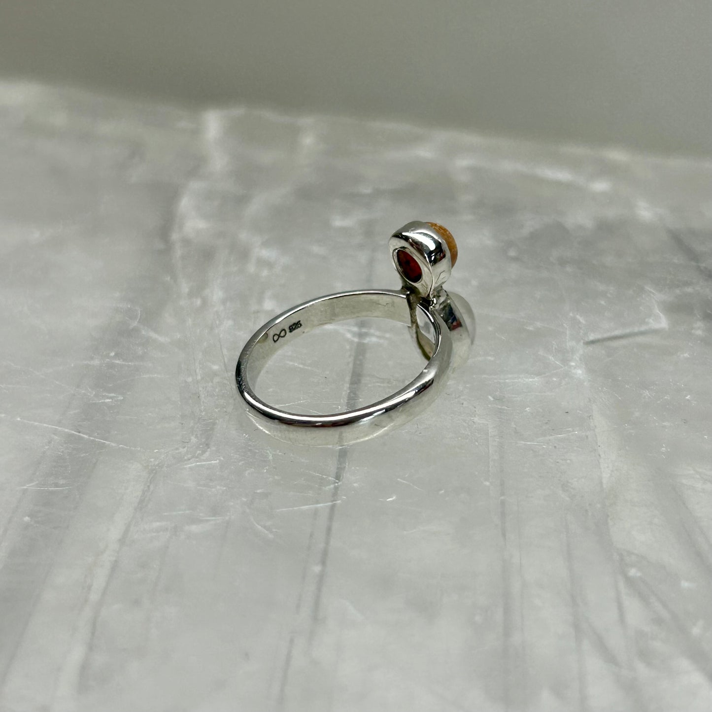 Moonstone & Sunstone Ring (Size L/M)