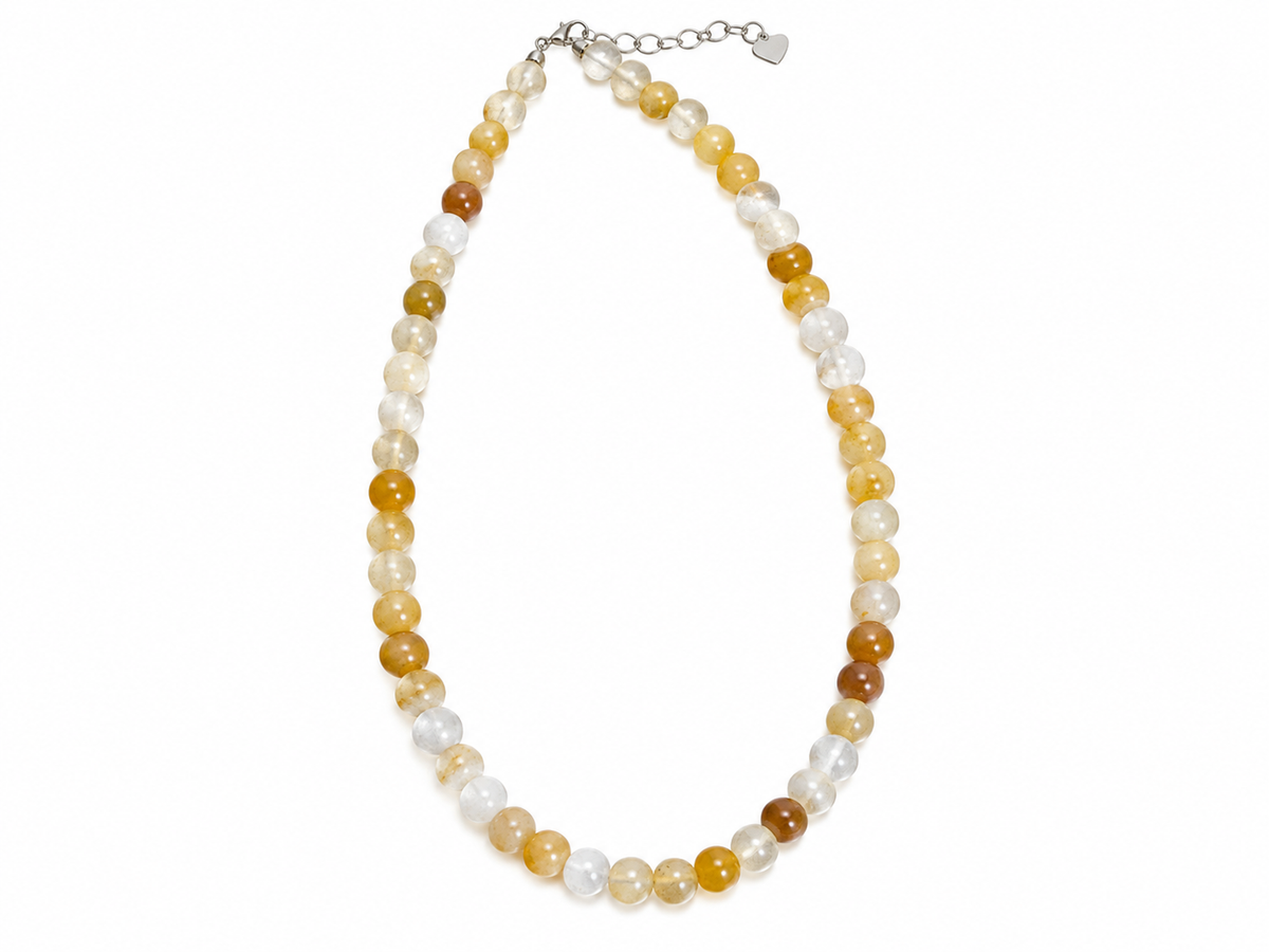 Golden Healer 6 mm Beaded Necklace