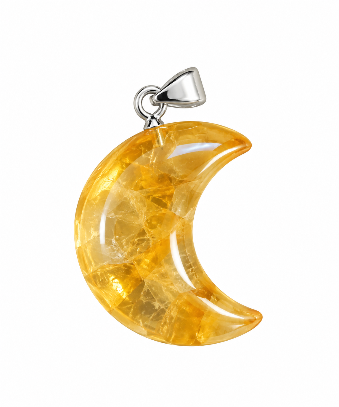 Golden Healer Moon Pendant