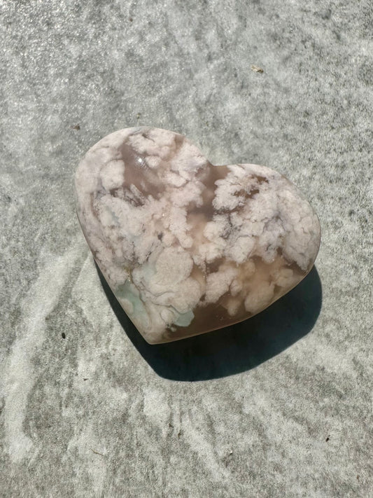 Green flower agate