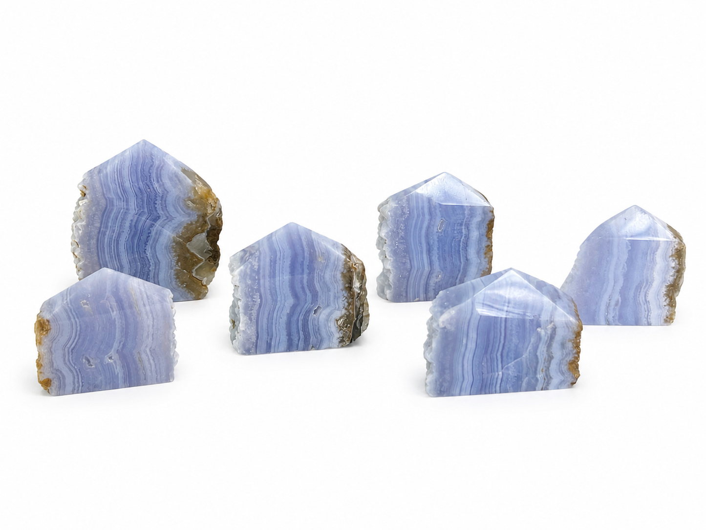 Blue Lace Agate Wide Towers