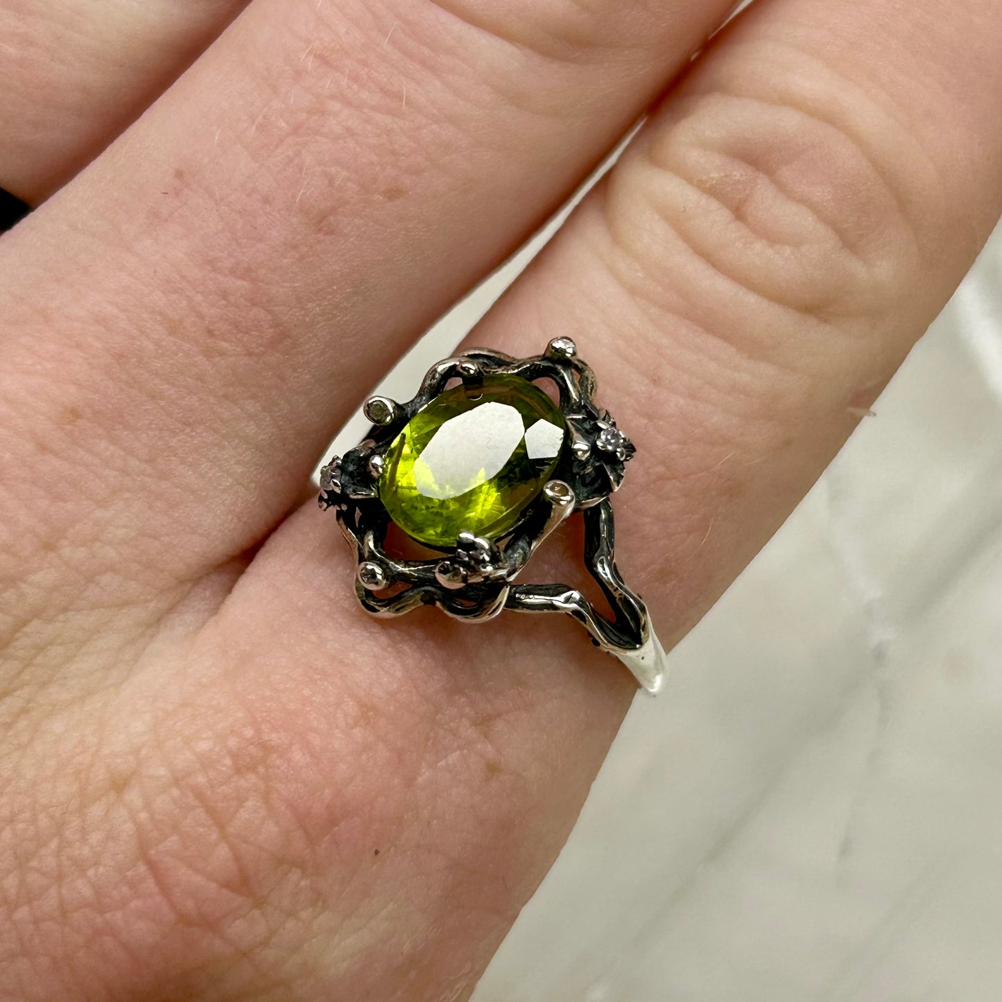 Peridote Adjustable Ring