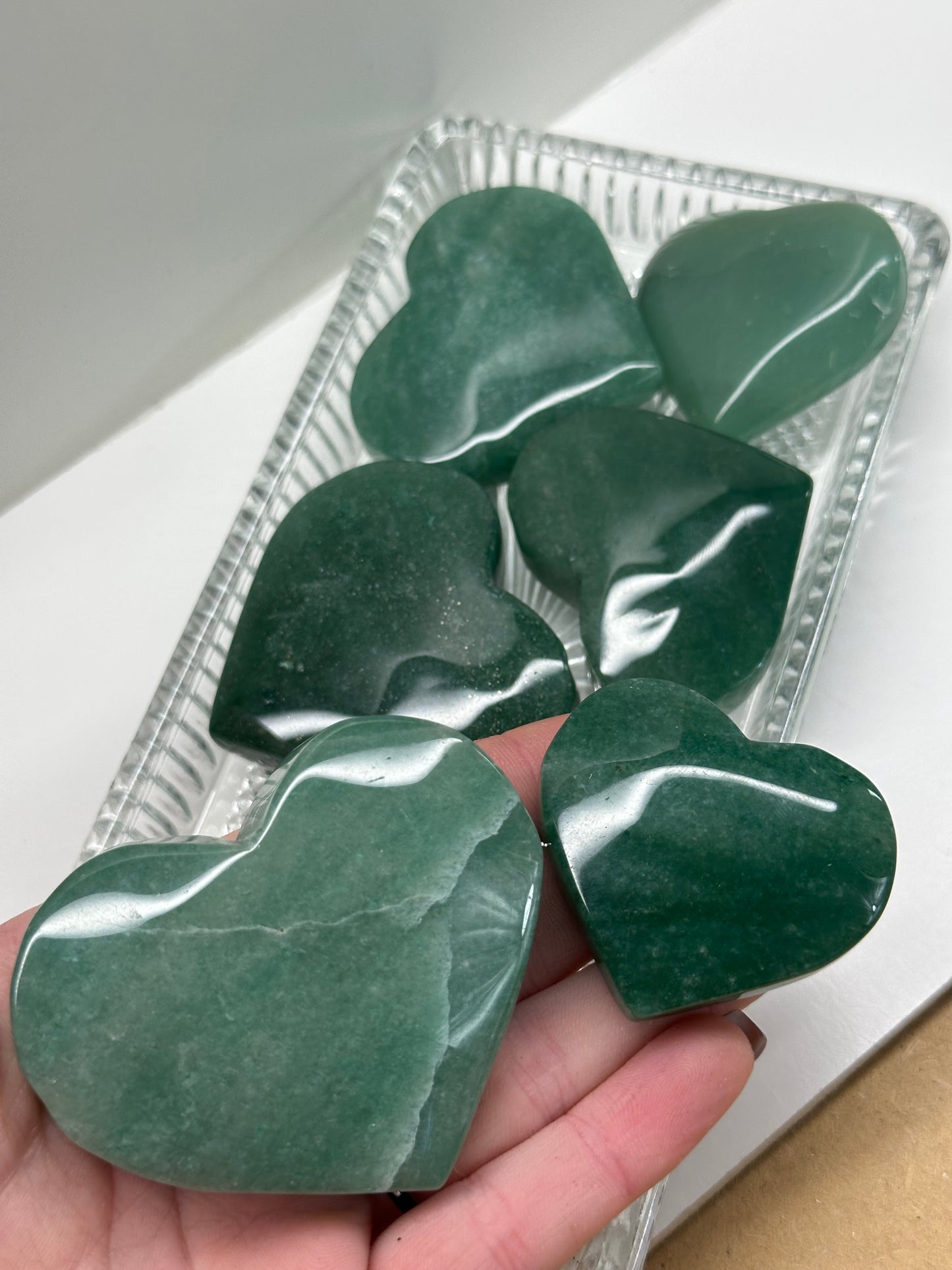 GreenAventurine Hearts