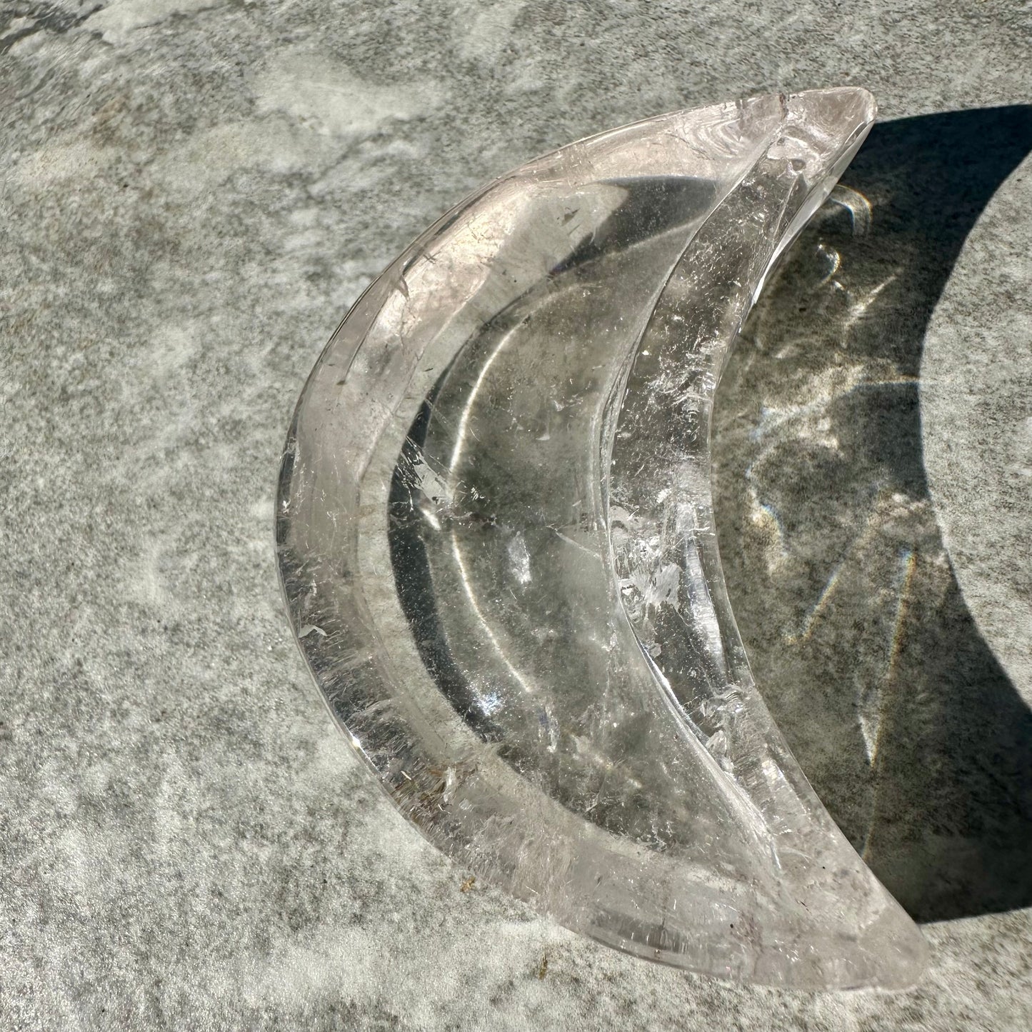 Clear Quartz Moon Bowl
