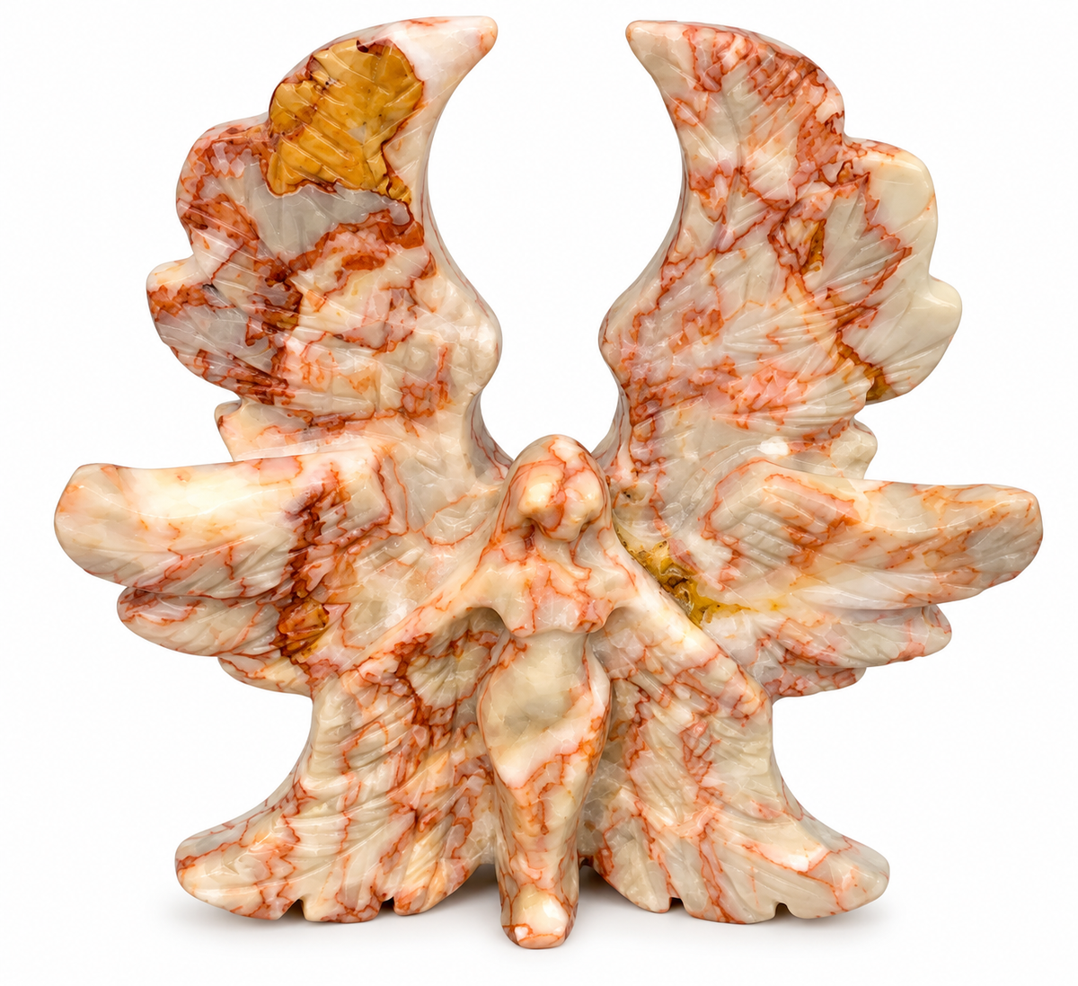 Red Vein Angel Carving 12cm