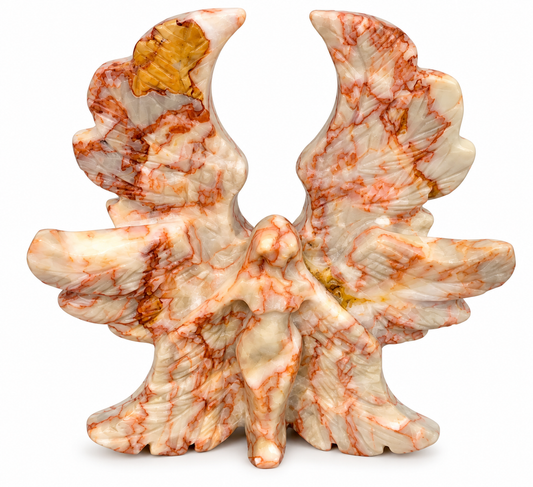 Red Vein Angel Carving 12cm