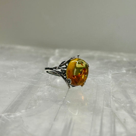 Amber Adjustable Ring