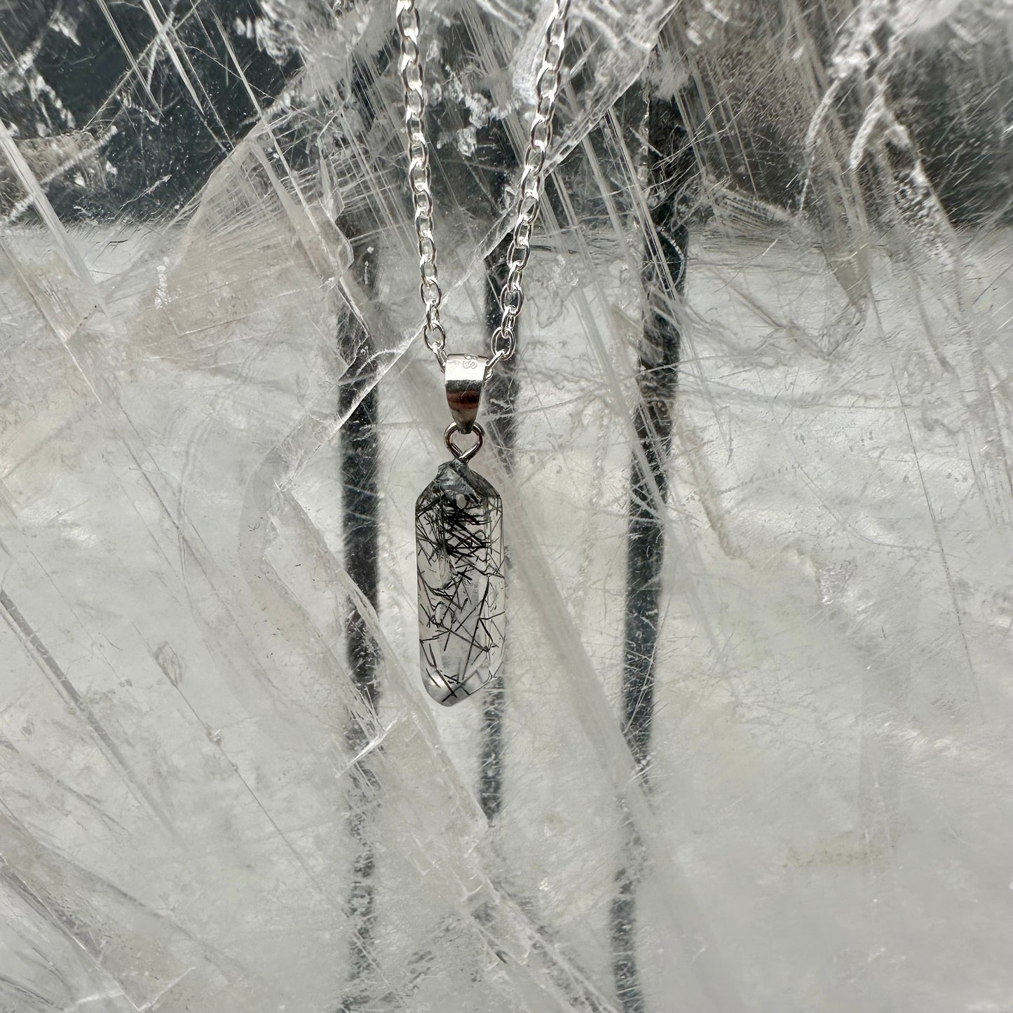Quartz & Tourmaline Pendant